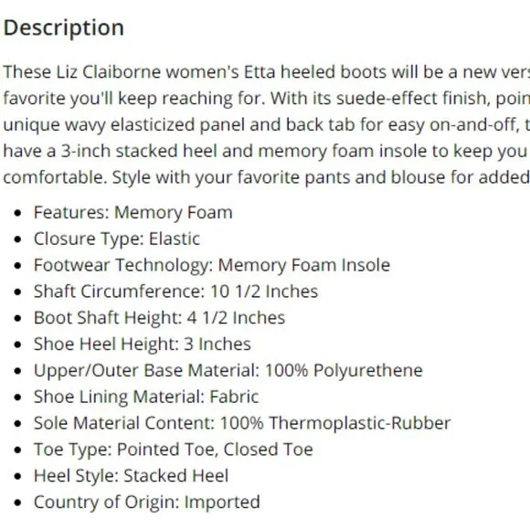 NIB Liz Claiborne Women's Heel Booties - Picture 5 of 5